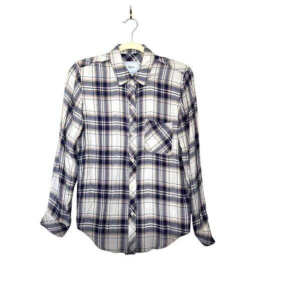 Rails Hunter Shirt in Stone Navy Fucshia Size S - Picture 1 of 4